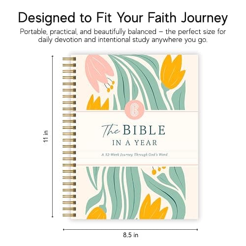 Official Spiral Bible® The Bible in a Year | 52 Week Guided Bible Study & Daily Reading Plan | Spiritual Companion & Journal for Adults & Teens | 8.5" x 11" Notebook thumbnail 3