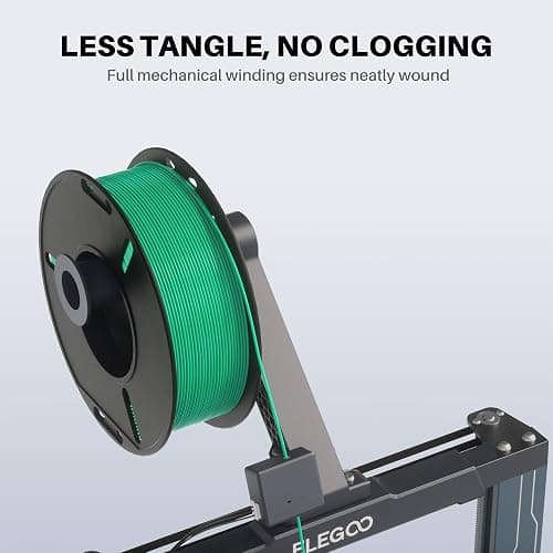 ELEGOO PLA Plus 3D Printer Filament Bundle 1.75mm Multicolors 250g*8 | Black/White/Red/Dark Blue/Orange/Yellow/Sky Blue/Sea Green, Dimensional Accuracy +/- 0.02mm, 8 Pack 250g Spool thumbnail 5