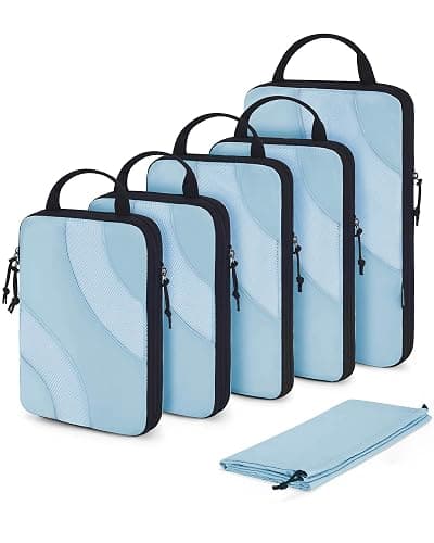 BAGSMART Compression Packing Cubes, 6 Set/4 Set/2 Set Travel Packing Cubes for Carry on Suitcases, Compression Suitcase Organizers Bag Set & Travel Cubes for Luggage, Lightweight Packing Organizers - Image 1
