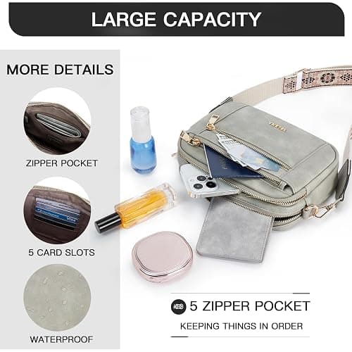Telena Small Crossbody Bags For Women Vegan Leather Crossbody Purse With Adjustable Wide Strap For Daily Life thumbnail 4