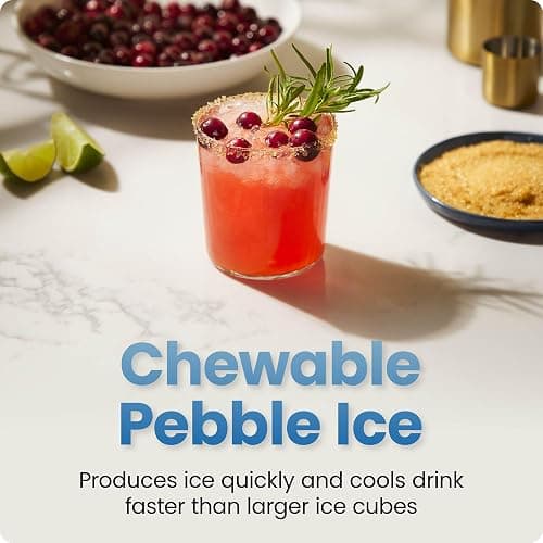 Iceman Compact Pebble Ice Machine, Countertop Nugget Ice Maker Produces Chewable Pellet Ice in 8 Minutes, Makes 26lbs/Day, One-Touch Cleaning Function with Ice Scoop/Basket Included – Black thumbnail 3