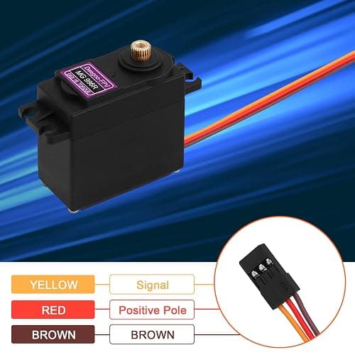 Deegoo [4-Pack] MG996R 55g Metal Gear Torque Digital Servo Motor for Futaba JR RC Helicopter Car Boat Robot thumbnail 4