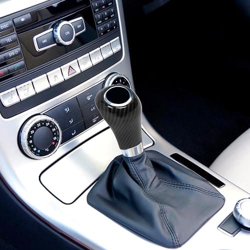 X AUTOHAUX Car Gear Shift Knob Panel Cover Carbon Fiber Pattern Sticker for Mercedes-Benz A/C-Class 2004-2011 thumbnail 3