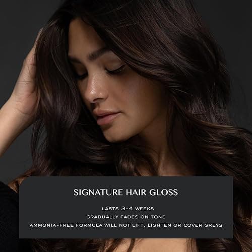 Kristin Ess Hair Gloss in Bittersweet Dark Brunette - 4 Wk Semi Permanent Hair Color for Women - Dark Brown Color Depositing Conditioner & Toner for Vibrant Color + Shine - Hair Dye Glaze - Vegan thumbnail 7