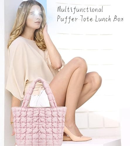 CAMTOP Lunch Box for Women Girls Insulated Cute Lunch Tote Bag Lunchbox Cooler Bag for Work Travel Picnic (Pink) thumbnail 7