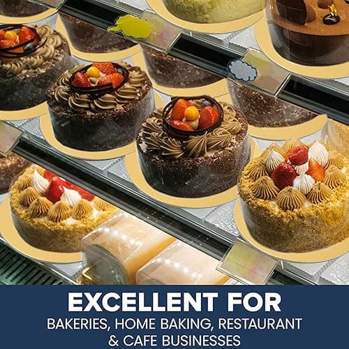 trabag 100 Stück Cakeboard Rund, 9cm Cake Board, Mousse Tortenunterlage, Gold Kuchenplatten, Einweg Tortenplatte Pappe, Dessert Display, Cake Board für Hochzeit Geburtstag Gebäck Dekoration(Rund) thumbnail 6