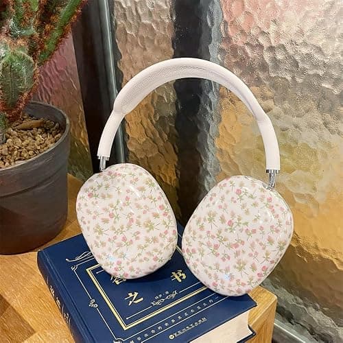 SCJLSDA for AirPods Max Case,Cute Pink Flower Design,plant Floral Shock Buffer Headphones Ear Buds Protective Cover for Girls Ladies thumbnail 3