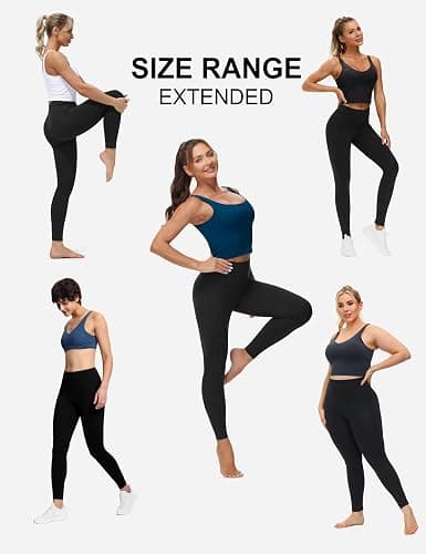 THE GYM PEOPLE Women's High Waist Workout Legging Soft Tummy Control Squat Proof Yoga Running Pants thumbnail 4
