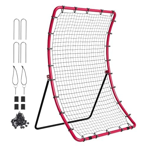 VEVOR Baseball and Softball Rebounder Net, PitchBack Baseball Pitching Net, Volleyball Pitch Return Trainer Rebound Net with Pitching Target, All Angle Fielding Rebound Net for Grounders Pop Flies - Image 1