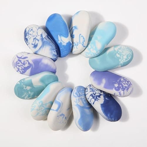 Mr. Pen- Marble Pencil Erasers, 12 Pack, Ocean Breeze Colors, No Smudge Mr Pen Erasers for Pencils thumbnail 8