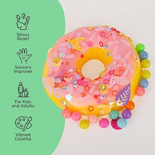 ArtCreativity Squishy Treats Fidget Toys for Kids and Adults - 4 Pack - Super Soft Squishy Dessert Include Sandwich Cookie, Donut, Croissant, and Waffle - Squeeze Toys for Stress Relief and Anxiety thumbnail 5