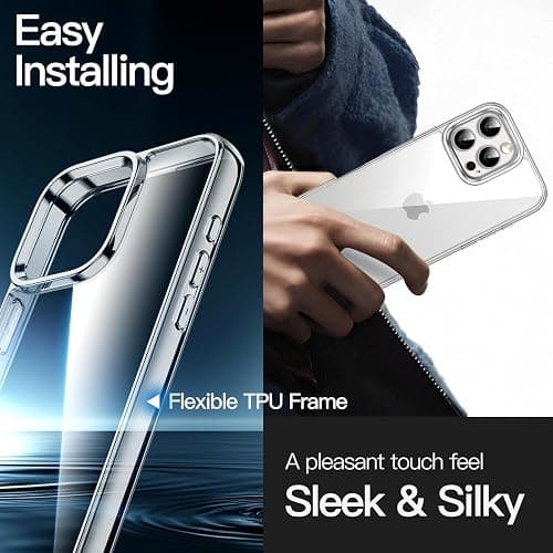 JETech Case for iPhone 16 Pro, Anti-Yellowing, Clear | Shockproof Protection, Scratch Resistant Hard PC Back, Durable Transparent TPU Bumper thumbnail 6