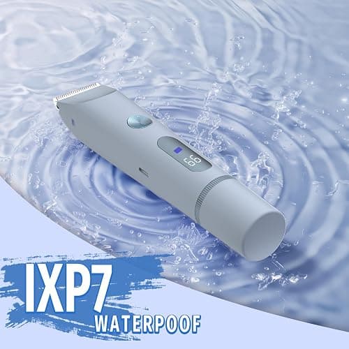 Bikini Trimmer for Women, 2 in 1 Electric Shaver for Women, Rechargeable Electric Razor Body Hair Trimmer Wet & Dry Use, Blue thumbnail 5
