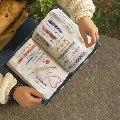 Nyrvexa 2026 New Embroidery Stitch Book Kit,Portable All Scenario Embroidery Stitch Book,Comes with a Complete Toolkit and Instructional Tutorial, Perfect for Beginners and Craft Lovers (1 PCS) thumbnail 7