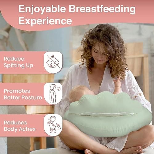 PILLANI Nursing Pillow, Breastfeeding Pillows for Enhanced Safety & Comfort for Mom & Baby, Removable Cotton Cover, Adjustable Waist Strap, Breastfeeding Essentials, Baby Registry Search thumbnail 3