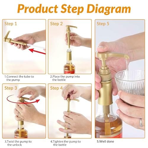 4Pcs Coffee Syrup Pumps: Compatible with 25.4oz/750ml Torani, Skinny and Other Syrup Bottles, Easily Dispense Syrups Pump of Various Flavors for Lattes, Iced Coffees, Cocktails, Pancakes and More thumbnail 8