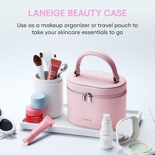 LANEIGE Vanity Case: Pink Cosmetic Bag for Travel-Friendly Makeup Storage thumbnail 2