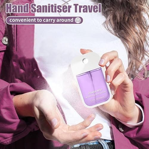 6Pcs Hand Sanitizer Spray For Woman, Power Mist Hand Sanitiser Mini For Travel thumbnail 5