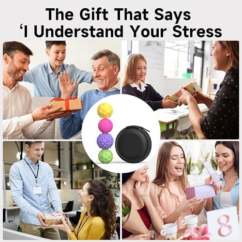 Silicone Magnetic Balls, 4 PCS Stress Relief Sensory Toys for Autism ADHD Anxiety, Quiet Office Desk Toy, Fidget Balls in Hands for Kids & Adults, Fun Gifts for Boys Girls Teens - Multicolor thumbnail 7