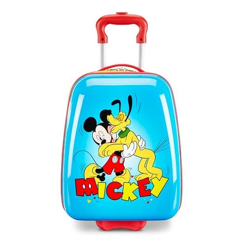 American Tourister Disney Mickey Mouse Kids Carry-On Luggage, Hardside With Single Spinner Wheels - Red,Black - Carry-On 20-Inch - Image 1