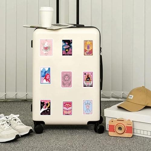 110PCS Pink Tarot Myth Magic Stickers Astrology Decals Divination Waterproof Vinyl Water Botter Laptop Decorations DIY Fortune for Skateboard Cute Kawaii Stickers thumbnail 2