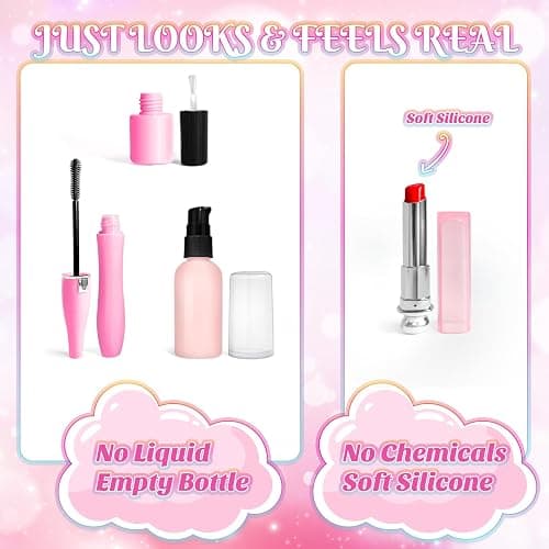 Pretend Makeup for Toddlers, Toy Play Makeup Set for Kids 3-5, Toddler Makeup Kit Pretend, Cat Toys for Kids Fake Makeup, Birthday Gifts Toys for 3 4 5 6 7 8+ Year Old Girls (Not Real Makeup) thumbnail 3