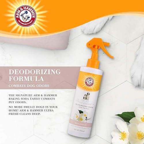 Arm & Hammer for Pets Ultra Fresh Waterless Bath Spray in White Jasmine Scent | Dry Dog Shampoo, Deodorizer thumbnail 3