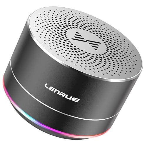LENRUE Portable Bluetooth Speakers,Wireless Speaker with Clear Sound, Long Playtime, Small Mini Metal Speaker,Christmas Birthday Gifts for Men, Women,Kids(Black) - Image 1