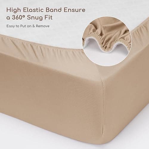 Yukkidds Drap Housse 60x120 Lit Bébé – Lot de 3 Drap Housse Bébé en Microfibre Respirante Drap Lit Bébé Ajustable avec Élastique 360° pour Lit et Berceau Ballon Brun thumbnail 5