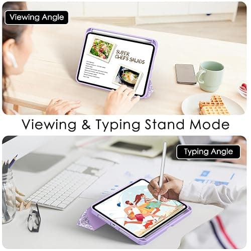 Soke Case for iPad mini 7(A17 Pro) 2024/iPad Mini 6 2021 8.3 inch with Pencil Holder-[Pencil Charging + Auto Wake/Sleep], Soft TPU Back Cover for iPad mini 7th/6th Generation(Book Lilac) thumbnail 7