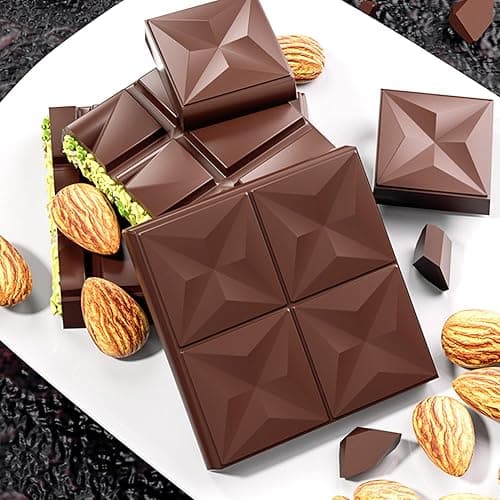 YONEEKSS 2PCS Chocolate Moulds, Silicone Deep Dubai Viral Chocolate Moulds with Spatula for Filling Pistachio Cream Butter, Candy Thick Moulds Reusable DIY Baking Molds thumbnail 2