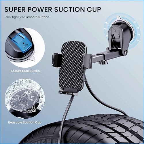 TICILFO Phone Holder for Car Phone Stand for Car Phone Holder Mount Automobile Cell Phone Holder Car Mount for iPhone Universal Car Dashboard Mount Fit All Phone thumbnail 3