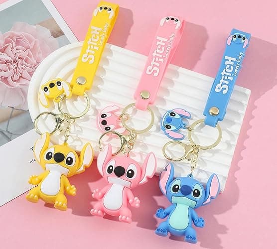 UIHJASO Cartoon Keychains for Boys and Girls, Anime Kawaii Keychain, Cute Backpack Key Key Chain Accessories Wristlet chain Car Charms thumbnail 4