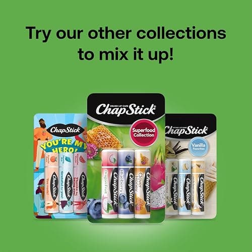 ChapStick Lip Balm, Superfood Collection 3-Pack – Dragon Fruit, Blueberry & Clover Honey, Moisturizer for Dry Lips, 0.15 Oz thumbnail 8