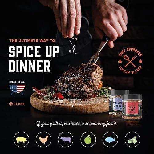 Grilling Spice Set Grill Seasoning Gifts, 20 Unique Spices and Seasonings Jars Gift Set, BBQ Gifts For Men, Dad, Husband, Father, Flavors Like Chili, Cajun, Garlic, Steak, Rub, Herbs, Blend and More thumbnail 6