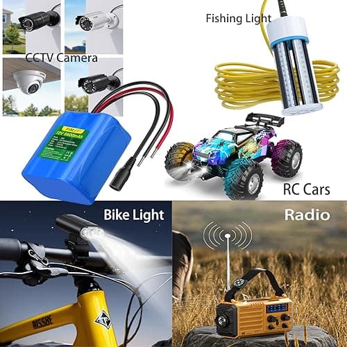 Mspalocell 12V Rechargeable Lithium battery 5600 mAh with Charger Bare Leads Wire Compatible with 12V Devices RC Car,LED Strip,DIY Project,Electronic Organ,Optical Network Unit,CCTV Camera,Solar Panel - 5600 mAh thumbnail 8