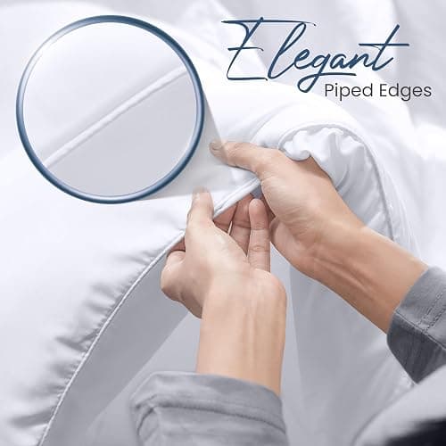 Utopia Bedding Comforters Queen Size, All Season Duvet Insert, Down Alternative Box Stitched Bed Comforter with Corner Tabs, Machine Washable (White) thumbnail 6