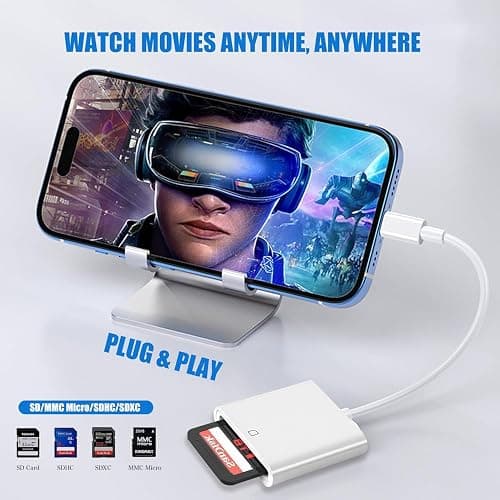 USB C SD Memory Card Reader, Type C Camera Adapter Trail Viewer for iPhone 17/ iPhone 16/15/ iPad MacBook/Air/Pro iMac/Samsung Galaxy Android thumbnail 7