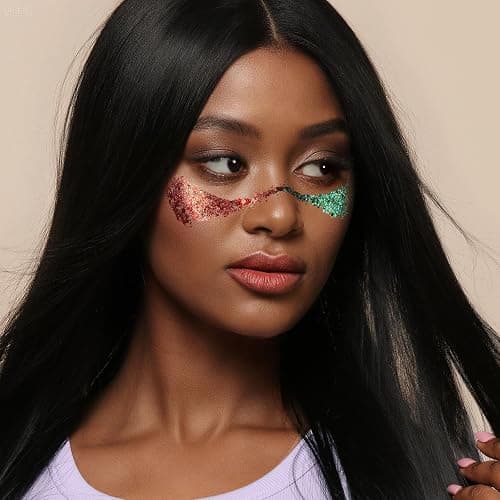 FANDAMEI Face Glitter Face Gems, 40 Colors Glitter Gel Palette with 6 Sheets Self Adhesive Hair Gems, Face Jewels for Women. Face Rhinestones Pearls for Women, Body Hair Glitter thumbnail 5