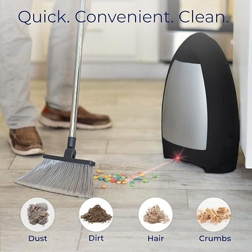 EyeVac Home Touchless Vacuum Automatic Dustpan - Great for Sweeping Pet Hair Food Dirt Kitchen - Ultra Fast & Powerful, No More Bending Down, Bagless, Corded, Automatic Sensor, 1000 Watt (Matte Black) thumbnail 2