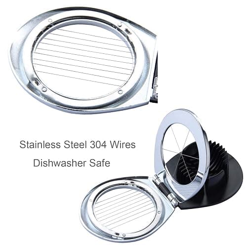Vila KuChe Multi Function Stainless Steel Egg Slicer for Hard Boiled Eggs Dishwasher Safe Heavy Duty Egg Cutter Kitchen Helper thumbnail 5