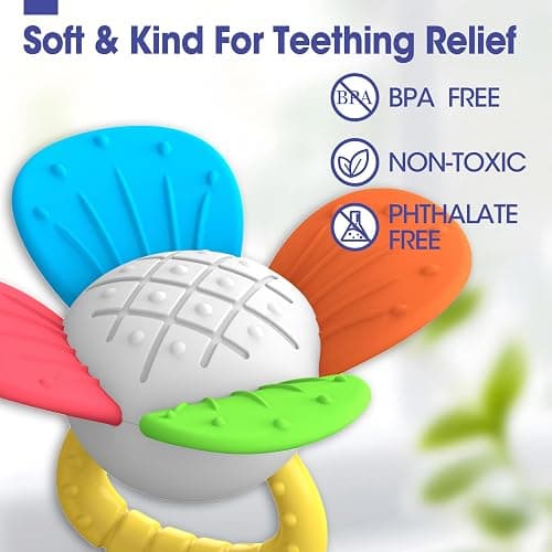 AZEN 16 Pack Baby Rattles Teething Toys 3-6 Months, Baby Toys 0-6 Months, Newborn Infant Toys 6-12 Months, Essentials Must Haves Wrist Socks Toddler Stocking Stuffers Christmas Gifts thumbnail 5