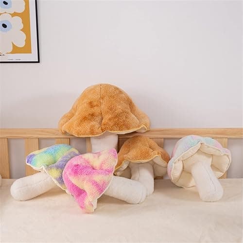 LICHENHAO Pillow Mushroom Pillow Floor Pillow Sofa Cushion Home Decoration Pillows Reading Pillow (Pink, 32cm) thumbnail 3