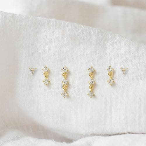 SELSHE Gold Plated Earrings for Women, 14k Gold Plated Earring Stack Hypoallergenic Pearl Drop Earring Dainty Earrings for Women Trendy Cute Small Huggie Hoop Earring Fashion Womens Jewelry thumbnail 7