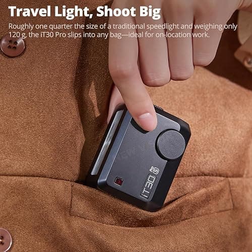 Godox iT30 Pro C iT30Pro C iT30ProC iT30Pro-C Mini Flash for Canon Camera, TTL Auto-Exposure, HSS 1/8000 Seconds, 2.4G Wireless Xsystem, 2.8" Full-Color Touchscreen, Lithium Battery (Black) thumbnail 3