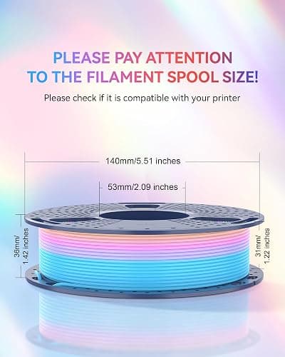 SUNLU Rainbow Silk Filament Bundle, Multicolor Gradient 3D Filament, Neatly Wound Shiny Silk 3D Printer Filament 1.75mm ±0.02mm, Individually Vacuum Packed, 0.25kg per Spool, 1kg in Total, 4 Pack. thumbnail 2