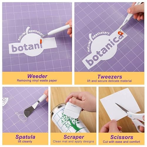 CAREGY Craft Vinyl Weeding Tools Set, Precision Craft Tools Kit, Weeding Kits for Cricut/Silhouette/Siser/Oracal 631/651/751 Vinyl thumbnail 4