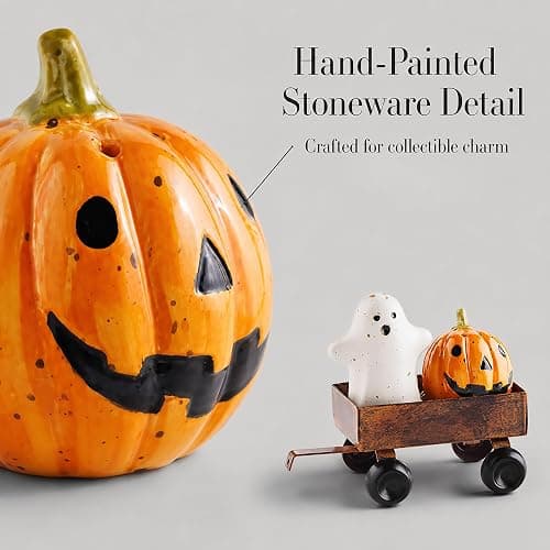 Mud Pie Stoneware Salt and Pepper Set, Halloween, 2" x 2 3/4" thumbnail 7