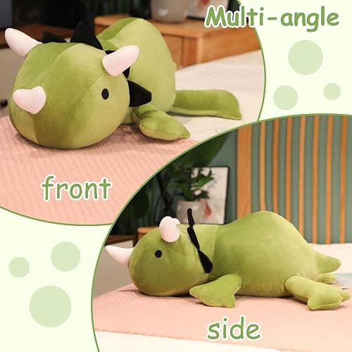 SQEQE Weighted Dinosaur Plush, Weighted Dinosaur Stuffed Animal, Dino Plushies Dino Pillow Toy Gift for Kids Adults 9.8 Inch, 0.8 Lbs thumbnail 7