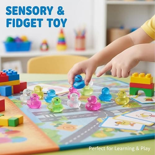 Mini Duck Sensory Toys 24 Pack Fidget Toys for Kids, Treasure Box Toys Fidgets for Classroom, Sensory Toys for Kids with Autism, Easter Gift thumbnail 8